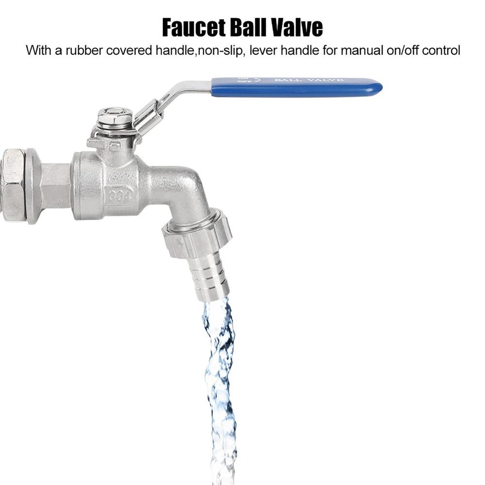 Fitting Kit Stainless Steel Ball Valve 1/2 Inch Bulkhead Ball Valve Fitting Brewing Equipment