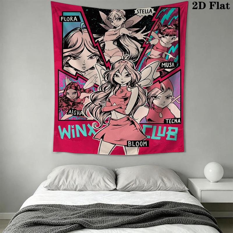 Winx Club Pattern Home Decor Tapestry, Wall Hanging, Decorative RV Wall Cloth.SGT0917502