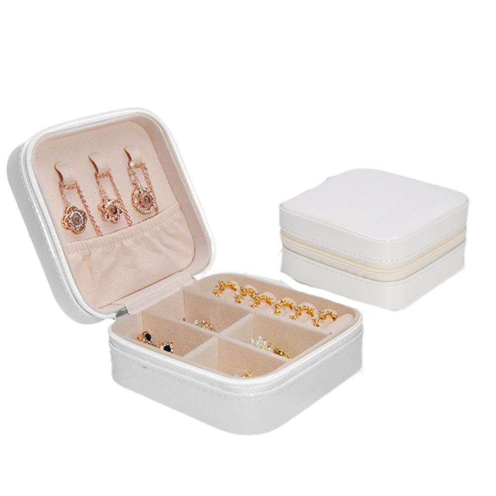 PU Leather Earrings Storage Case Large Capacity Mini Jewelry Display Box  Travel