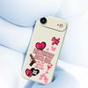 For iPhone 17 Air Case Pink Elements Pattern Printing Straight Edge TPU Phone Back Cover