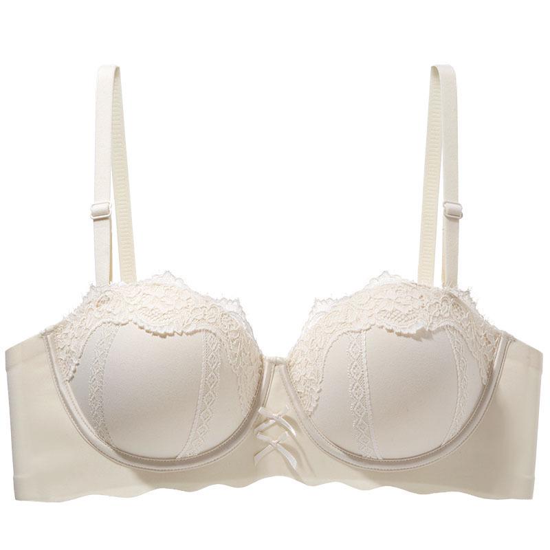 Leopard Print Strapless Lift Bra with Adjustable Underwire for Small Busts