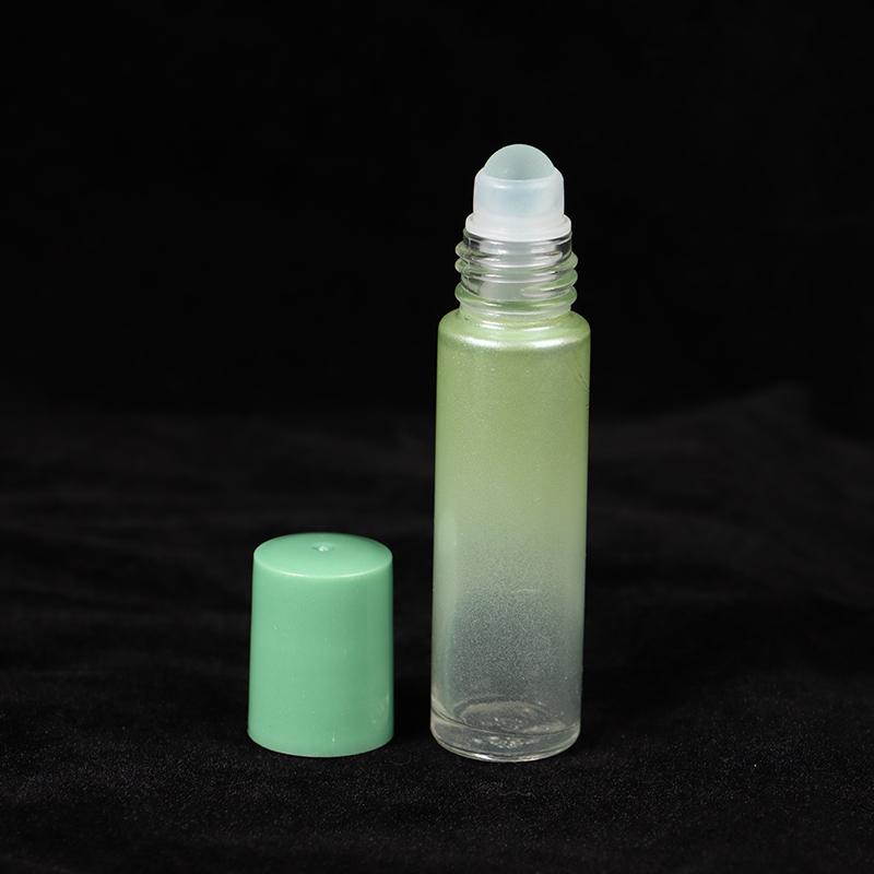 10 ml di vetro spesso roll on bottiglie sfumate di colore bottiglia vuota roller ball bottiglia per olio essenziale kit da viaggio bottiglia di profumo