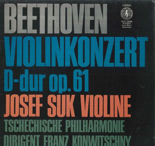 

LP Record JOSEF SUK, FRANZ KONWITSCHNY, TSCHE - Beethoven Konzert Fur Violine Und O 73989 ORBIS 1975 Germany Classical Used