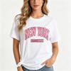 Unisexs New York Brooklyn Graphic Tshirt City Print Tee In Black And White