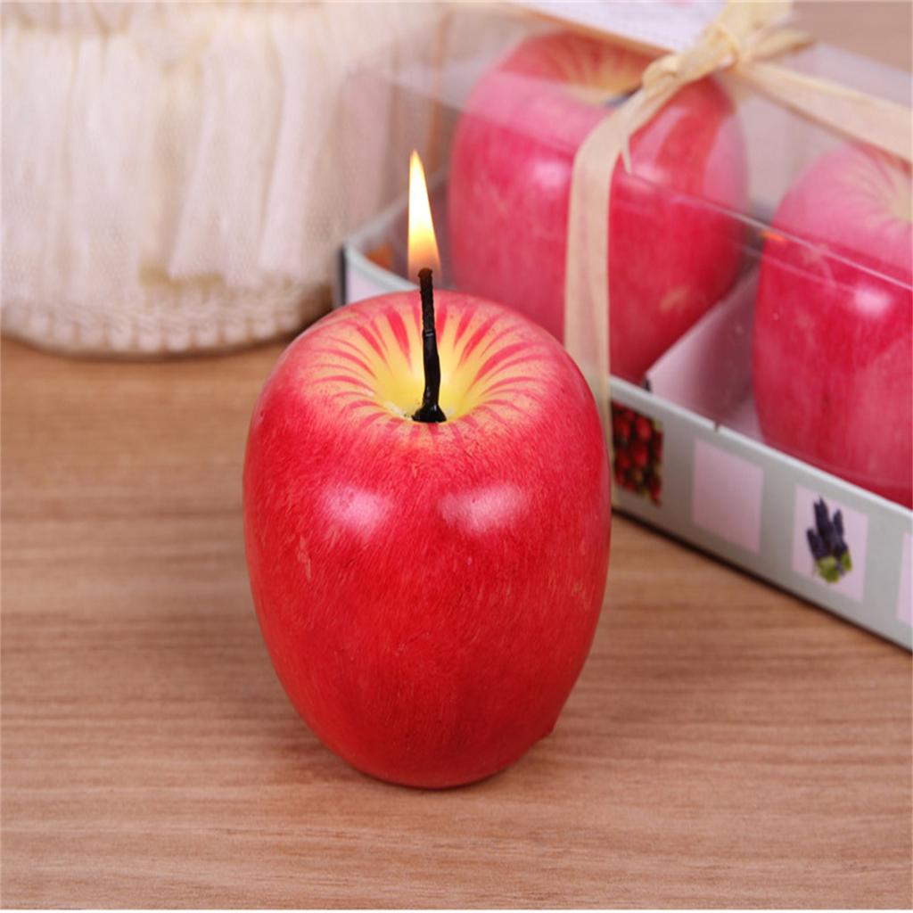 Simulated Red Candle Christmas Gift Free Shaped Candle Christmas Eve Fruit Wax Candle
