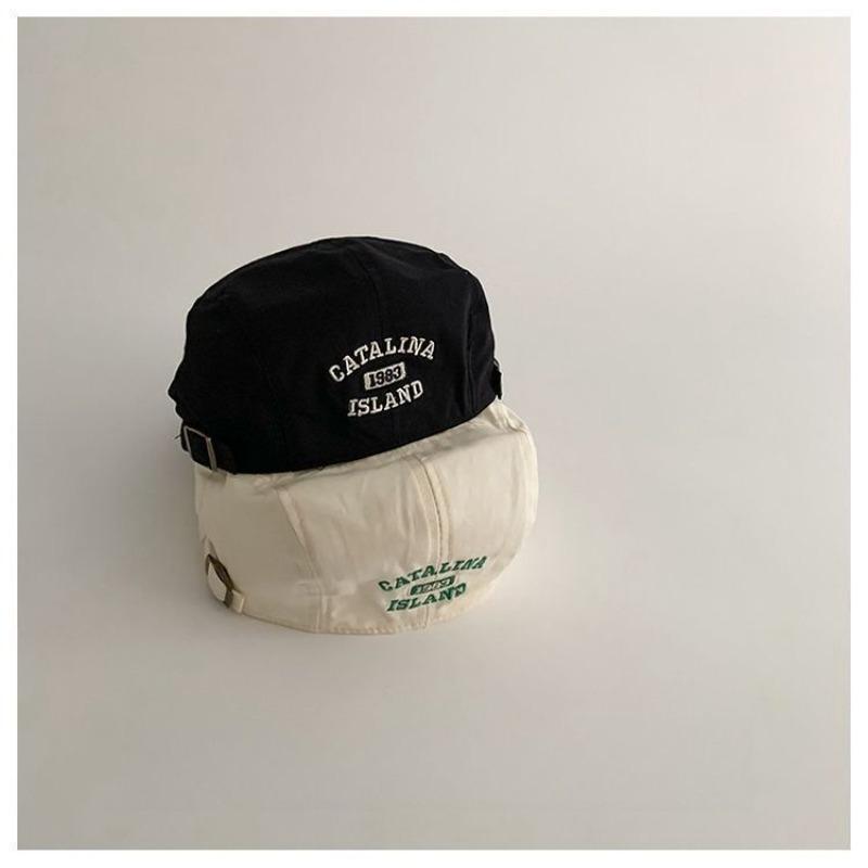 Meier Children's hats, spring and autumn thin anti-duck tongue berets, male and female baby letter forward hats