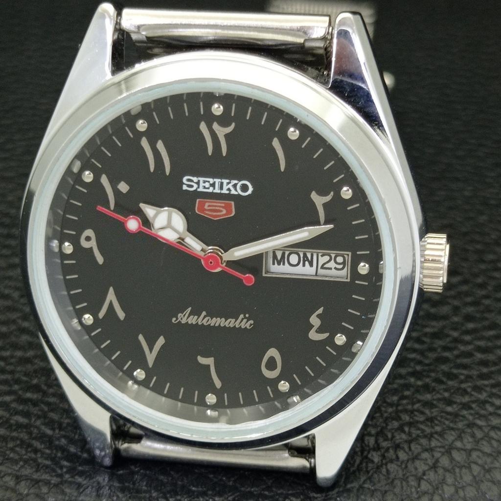 REFURBISHED SEIKO 5 AUTOMATIC 6309A VINTAGE JAPAN MENS BLACK WATCH a441183-4 Sk-a441183