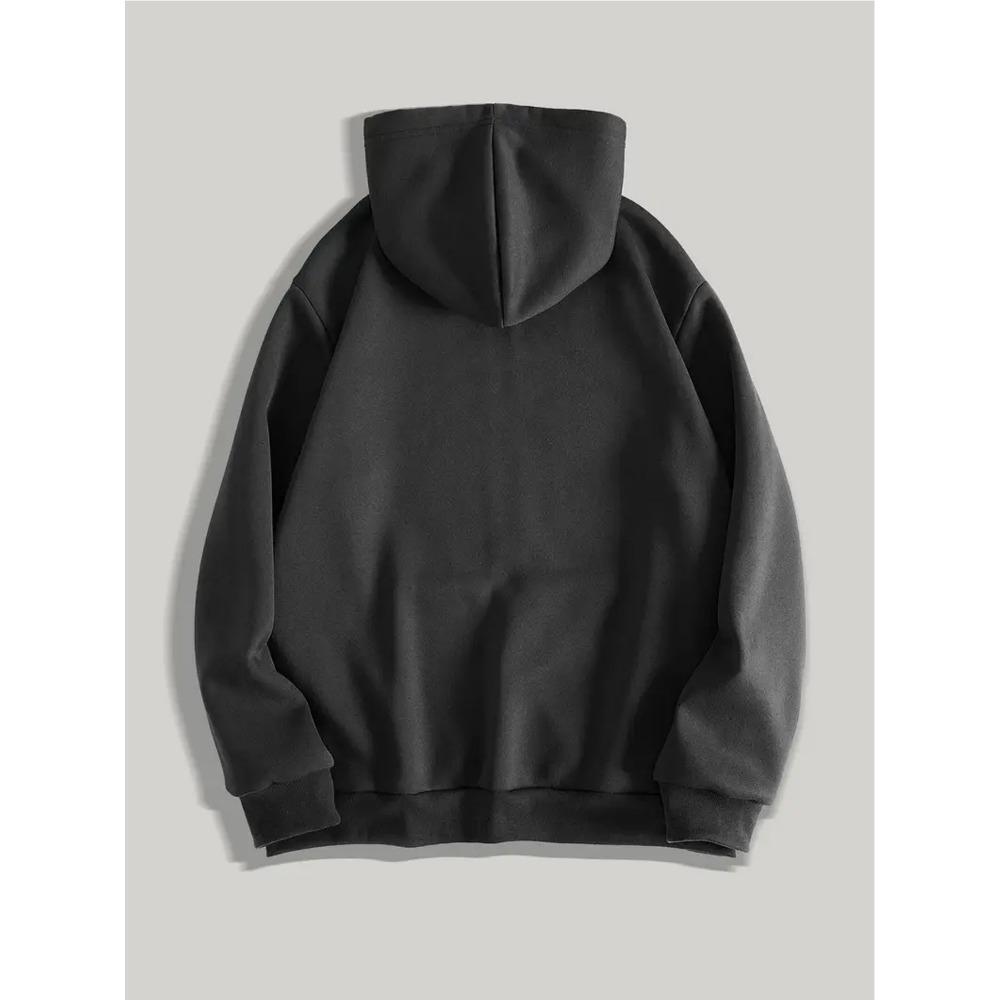 Heavy Duty Men's Hooded Sweatshirt, Fashionable Street Style Cardigan, Zipper Jacket