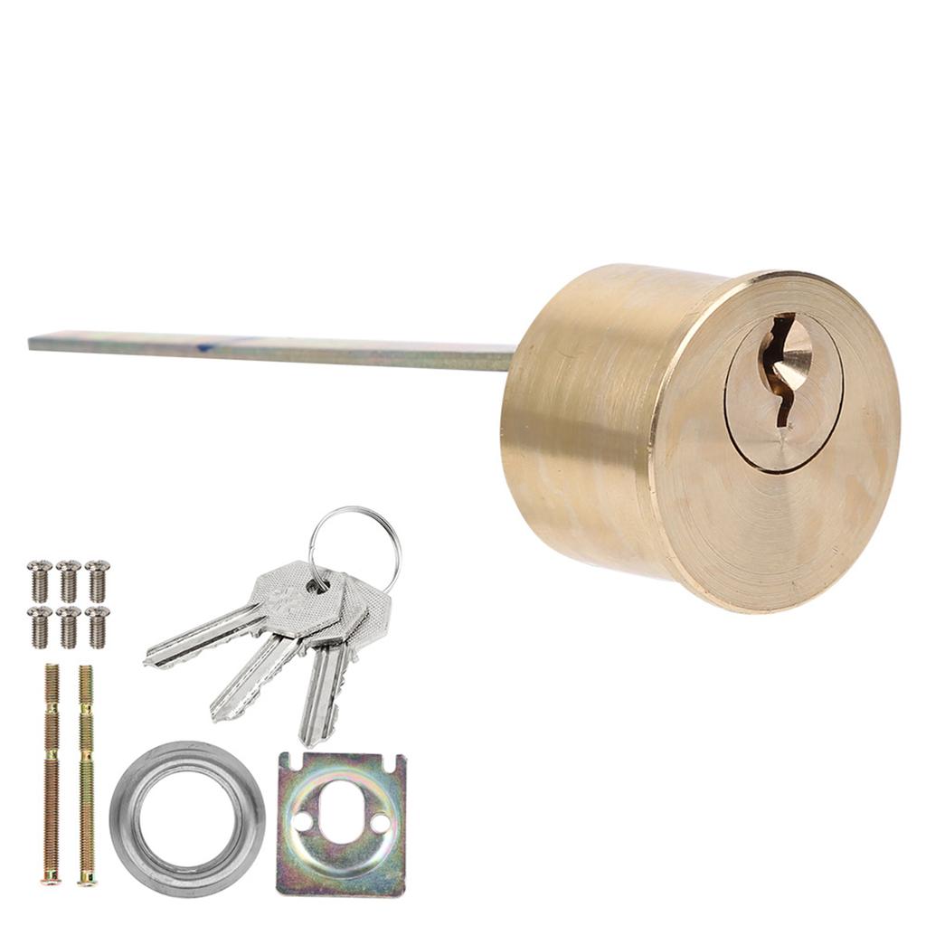 Copper Security Lock Round Anti Theft Interior Door Mechanical Lock Cylinder for Iron Wooden Safety Doors with 3 Keys