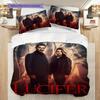 Mystery Lucifer Bedding (1 * duvet cover + 2 * pillowcase, without core) 2D Flat Duvet cover and pillowcase Christmas birthday gift Bedding set