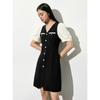PEACEBIRD Women's French V-Neck A-Line Dress