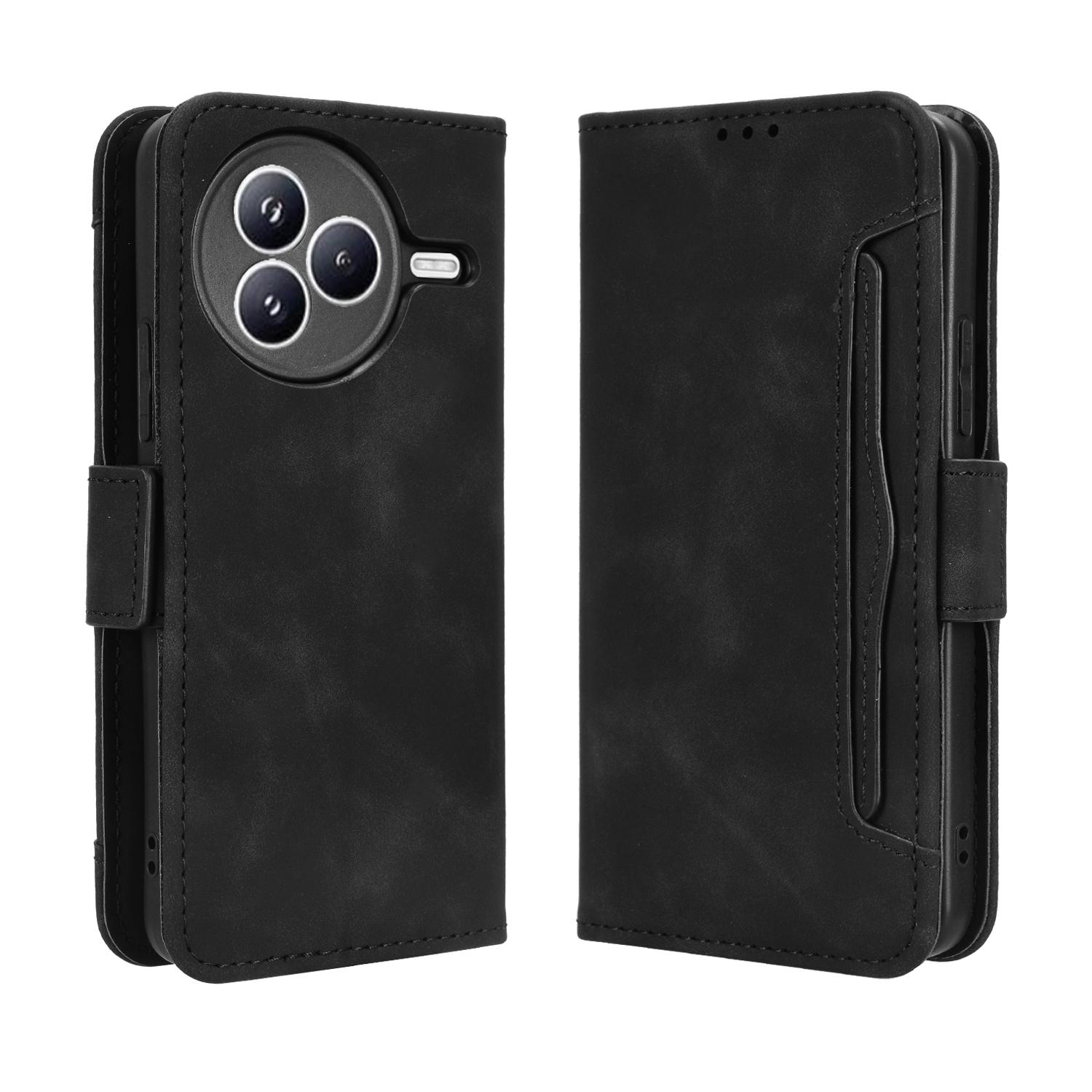 

For Xiaomi Civi 5 Pro 5G Leather Case Phone Wallet Cover with Multiple Card Slots Black
