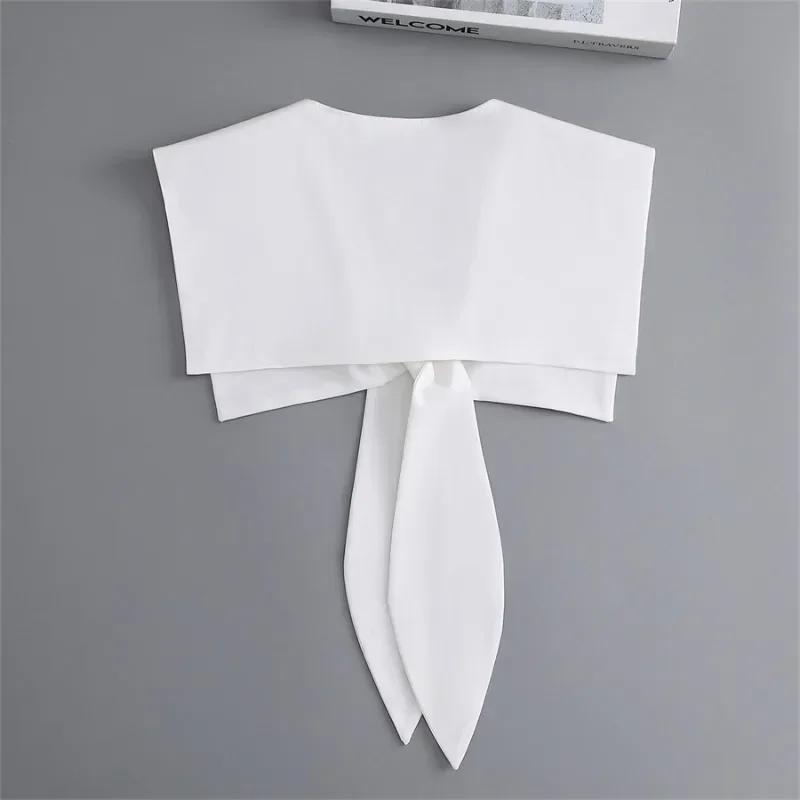 Perfect Match Casual Ladies Lapel Fake Collar Ties For Womens Vintage Detachable Shirt Collar Sweater False Collar Lapel Top Neckwear Ties