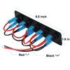 12V Rocker Switch Panel Circuit Breaker Waterproof 5 Gang 3 Pin On/Off Toggle LED Switches for RV Marine Car Vehicle Trailer Truck SUV Boat RV Ship