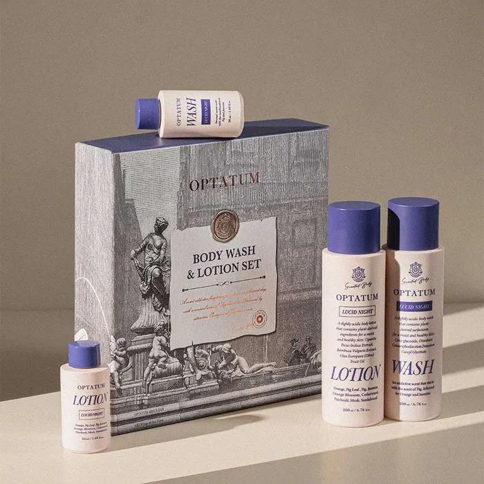 Body Wash & Lotion 4-piece Gift Set (+Diffuser Card)