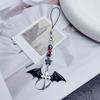 Halloween Gothic Punk Bat Phone Charm for Women Men Cross Pendant Mobile Phone Chain Y2K Bowknot Heart Lanyard Keychain
