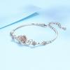 1 .4 Ct D Color Round Cut White Gold Plated 925 Silver Moissanite Tennis Bracelet Woman Girlfriend Gift