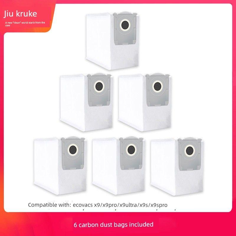Accessories for Ecovacs X9/S/Pro Ultra Robot Vacuum Cleaner: Roller Mop, Cleaning Solution, Side Brush, Filter, Dust Bag
