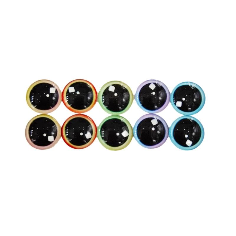 Plastic Doll Eye Set for DIY Crafts Plastic Safety Eyes Semi Sphere DIY for Handmade Toy Soft Craft Crocheting
