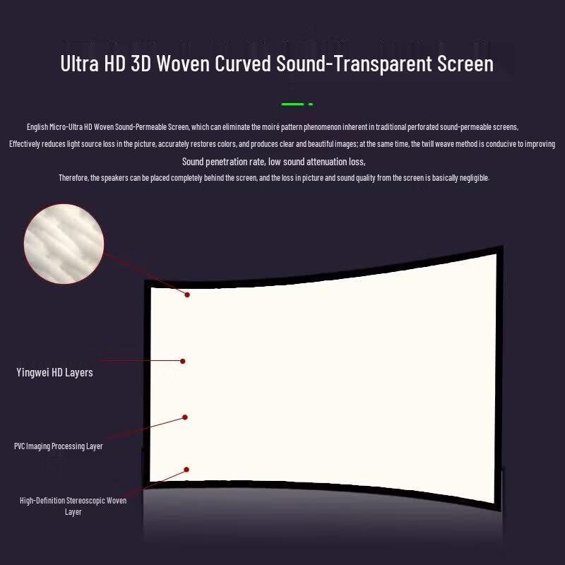 IN&VI 150-inch 16:9 Curved Frame Acoustic Transparent Projector Screen