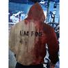 Bloody Letter Patterns Printed Sweatshirts Hoodies For Men Clothes I'm Fine Blood Stained Y2k Top Pullovers Spring And Autumn Boy Tees Clothing