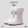 Women's Fashion Rain Boots: Non-Slip, Waterproof, Fleece-Lined, Mid-Calf Boots for Ladies & Kids - Perfect for Outdoor Wear.