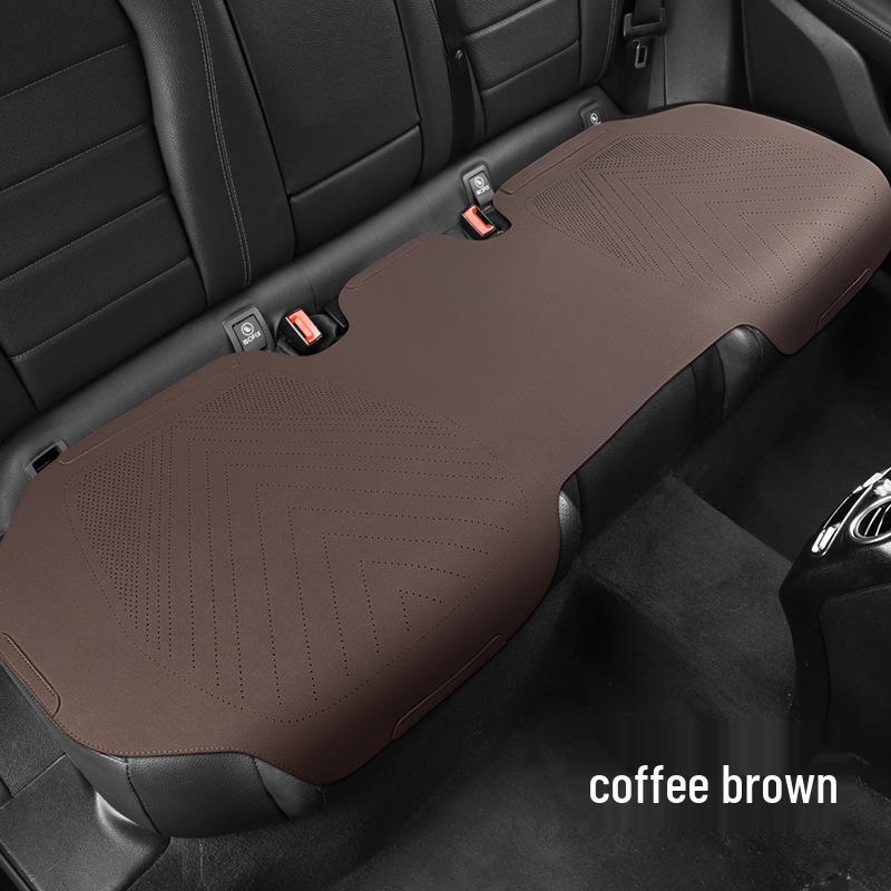 Universal Suede Car Seat Cushion Set - All-Season, Three-Piece, Summer-Ready, Thin Cushion with Lumbar Support.