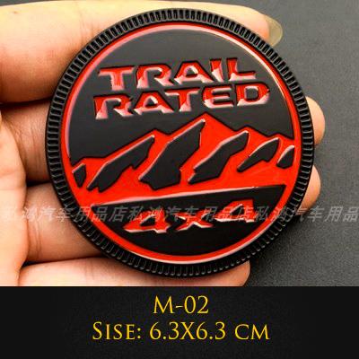 Emblema Metálico 3D 4X4 Trail Rated Insignia High Country Pegatinas de Logo Para Jeep Wrangler Patriot Estilo de Coche Pegatinas de Coche Accesorios tr1