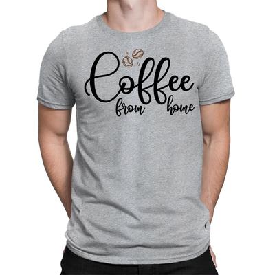 Kaffee Von Zuhause Koffein-Liebhaber Lustiges Zitat Herren Damen T-Shirts Tee Top #BAL