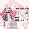 Demon Kanroji Slayer Mitsuri Clothing Cosplay Anime Party Costume Perform Suit
