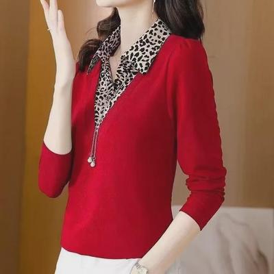 Women's Two-in-One Long Sleeve T-Shirts - Stylish Autumn Wear, Plus Size Base Layer