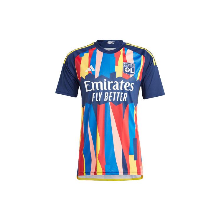 Adidas Olympique Lyonnais 23/24 Third Jersey Soccer Jersey Men s Dark Blue IQ3886 M