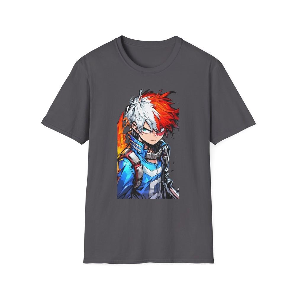 Unisex Jl Anime TShirt Softstyle My Hero Academia Shoto Todoroki
