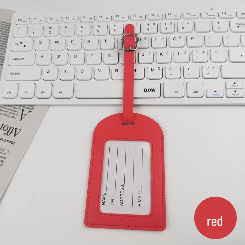 

Premium PU Leather Luggage Tag with Stitching and Signature Card