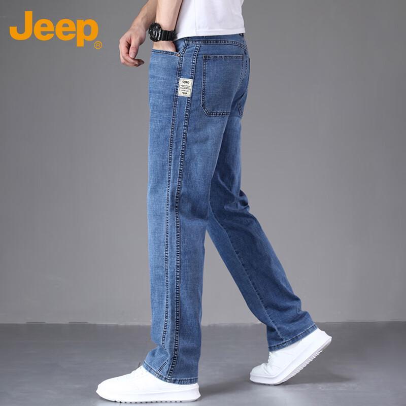JEEP Men's Autumn/Winter Straight Fit Stretch Jeans