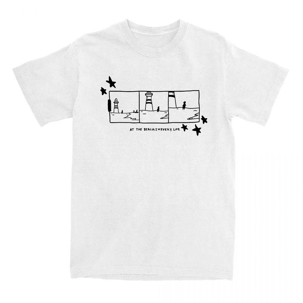 

Футболка с панелью маяка Джиджи Перес на пляже, в каждой жизни принт, женская хлопковая летняя футболка с круглым вырезом, унисекс XS