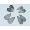 Natural Black Fossil Coral Matched Pair Pear Cabochon Gemstone 4 Pair Lot C-1857