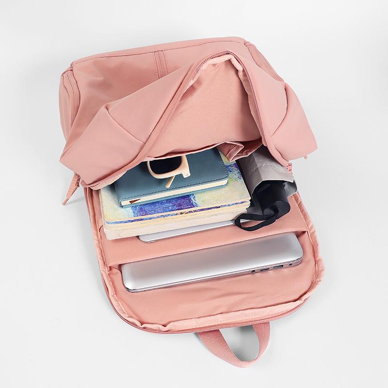 Nylon Backpack Solid Color Large Capacity Backpack