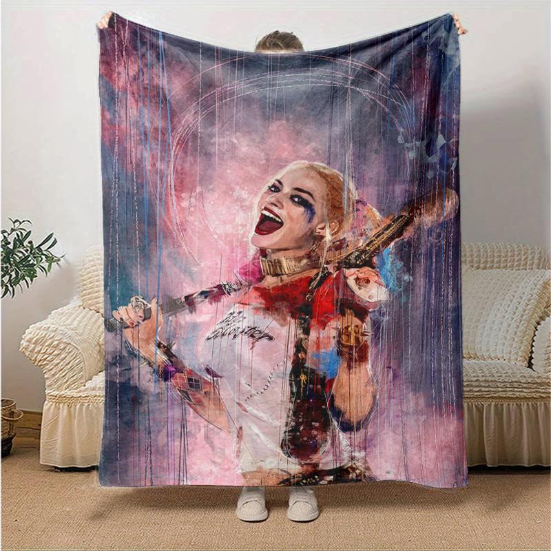 Harley Quinn's Wild Ride: Limited Edition Art PrintPrint Blanket, Soft Blanket For Sofa Office Bed And Travelling Daughter Birthday Gift esj