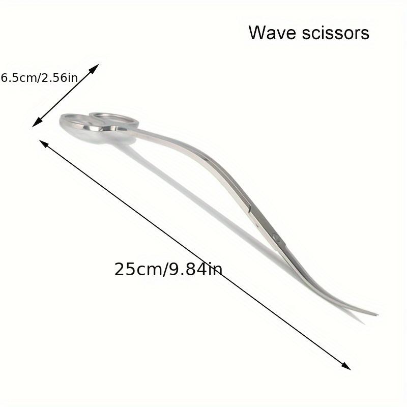 Aquarium Scissors Tweezers Tool,Fish Tank Aquatic Plants Wave Scissors,Water Grass Stainless Cleaning Tools Aquarium Accessories