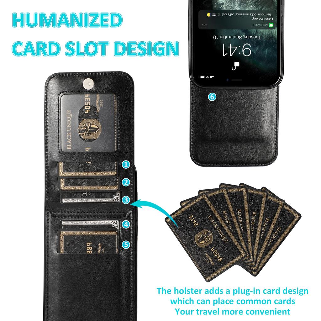 Case for IPhone 17 16 15 14 11 12 13 Mini Pro X XS Max Plus XR Air Fundas Luxury Wallet Cover Cards Holder Leather Phone Coque