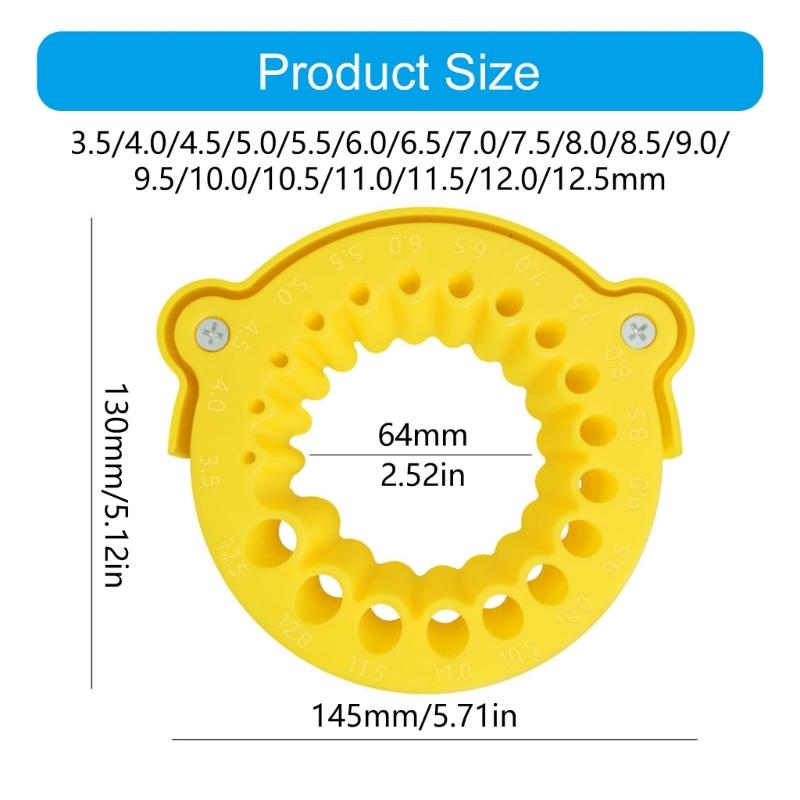 Drill Bit Sharpening Jig For Angled Grinders Accurate Size Marking 3.5mm-12.5mm Multipurpose Grinding Polishing Tool