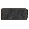 Perke Leather Mesh Bellows Card Holder Long Wallet 08-06-04062 Women's PI