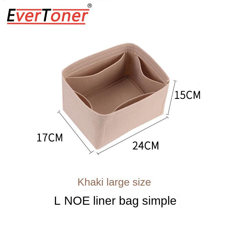 EverToner Bag Organizer Insert For l-v Noe Organiser Felt material Divider Shaper Protector Compartment Inner Bag Accessories