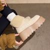 Fashion Winter Chunky Platform Heels Women Snow Boots Keep Warm Height Increase Warm Cartoon Short Booties Shoes Zapatos Mujer