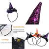 Halloween Witch Hat Headband Pumpkin Hair Hoop Spider Web Costume Party Props