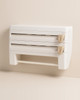 Multifunction Kitchen Organizer Wall-mounted Tin Foil Storage Rack Preservative Film Box Dispenser Sauce Roll Paper Storage Box, 1 Pcs