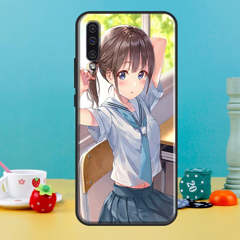 Anime girl cartoon japan cute Case For Samsung Galaxy A32 A16 A55 A06 A05 A36 A26 A54 A34 A14 A22 A52 A35 A15 A53 A13 A56