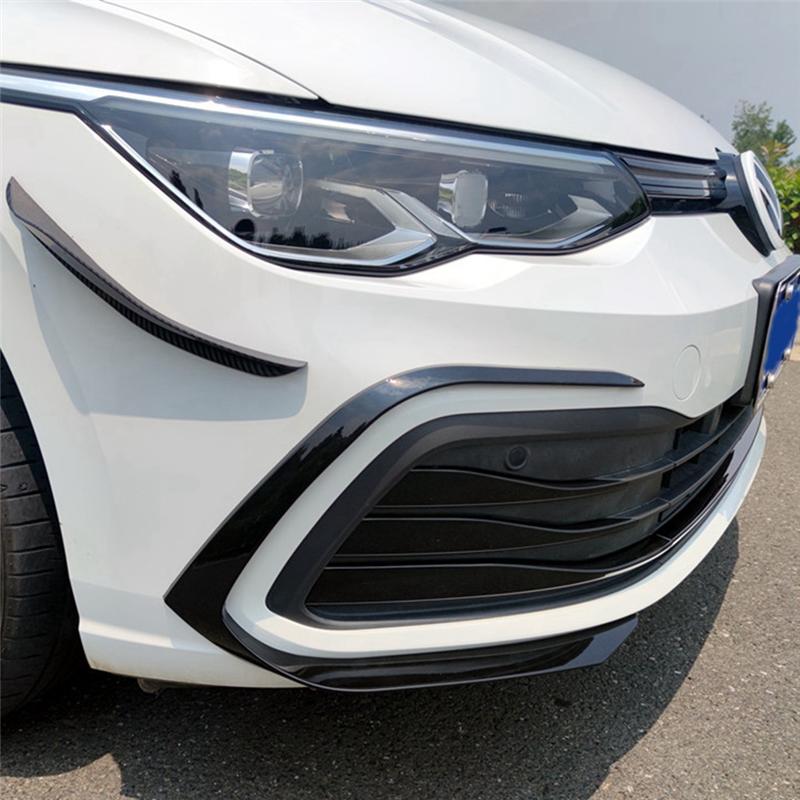 For VW Golf 8 Mk8 2021 2022 Car Front Grille Grill Moulding Strips Fog Light Cover Trim Abs Automotive Modification Accessories