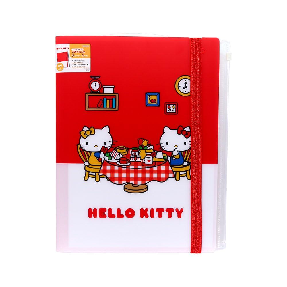 

Stationery Sanrio Characters Clear Elastic 5 Pockets Hello S2174545 Sun-Star File, Multi-functional, Band, + Zipper, Kitty,